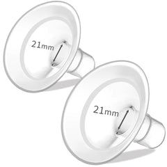PumpMom 21mm Breast Pump Shields Flanges for Medela Replace Flange Compatible with Medela Breast Pumps PersonalFit Freestyle Maxi Freestyle Flex Connector