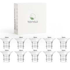 TOVVILD 19mm Flange Inserts for 24mm Flange/Shield Compatible with Momcozy/Medela/MOMMED/Bellababy/Spectra Breast Pumps Pump Parts Replace (10PCS 19mm)