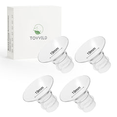 19mm Flange Inserts for 24mm Flange/Shield Compatible with Momcozy/Medela/MOMMED/Bellababy/Spectra Breast Pumps Pump Parts Replace (10PCS 19mm)