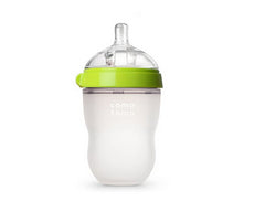 BPA-Free Silicone Baby Bottles (Green/Pink Pack)
