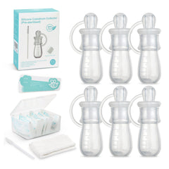BumbleBee Colostrum Collector Syringes Reusable Breast Milk Collector Multi-Use Colostrum Container with Storage Case Cotton Wipe & Cleaning Brush BPA Free 5ml-6pcs