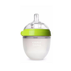 BPA-Free Silicone Baby Bottles (Green/Pink Pack)